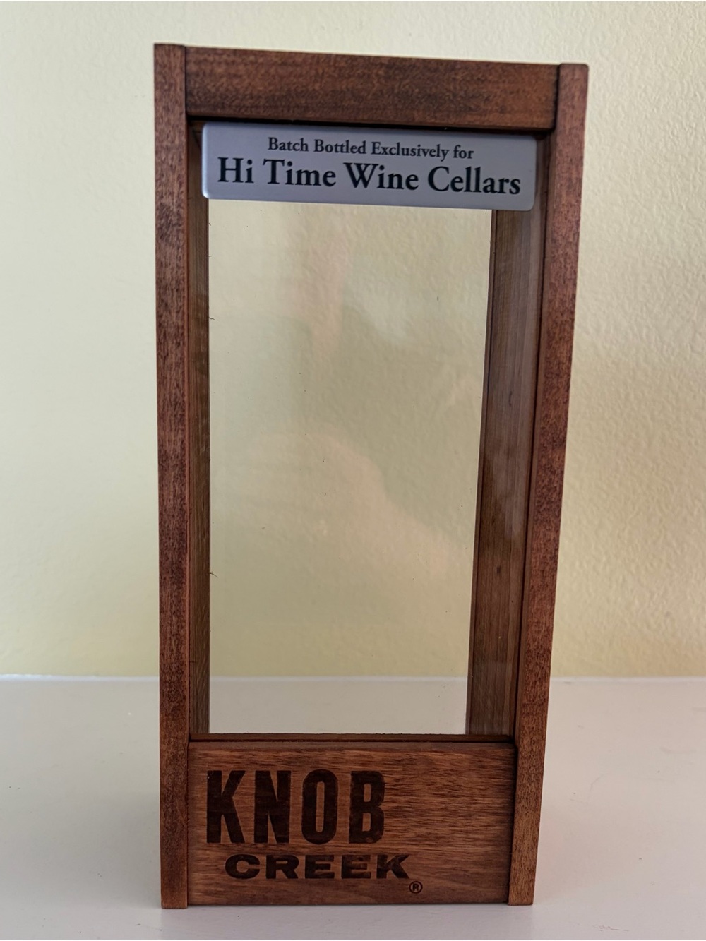 Knob Creek Bourbon Wooden Bottle Display Case Box